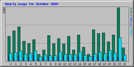 Hourly usage for October 2025